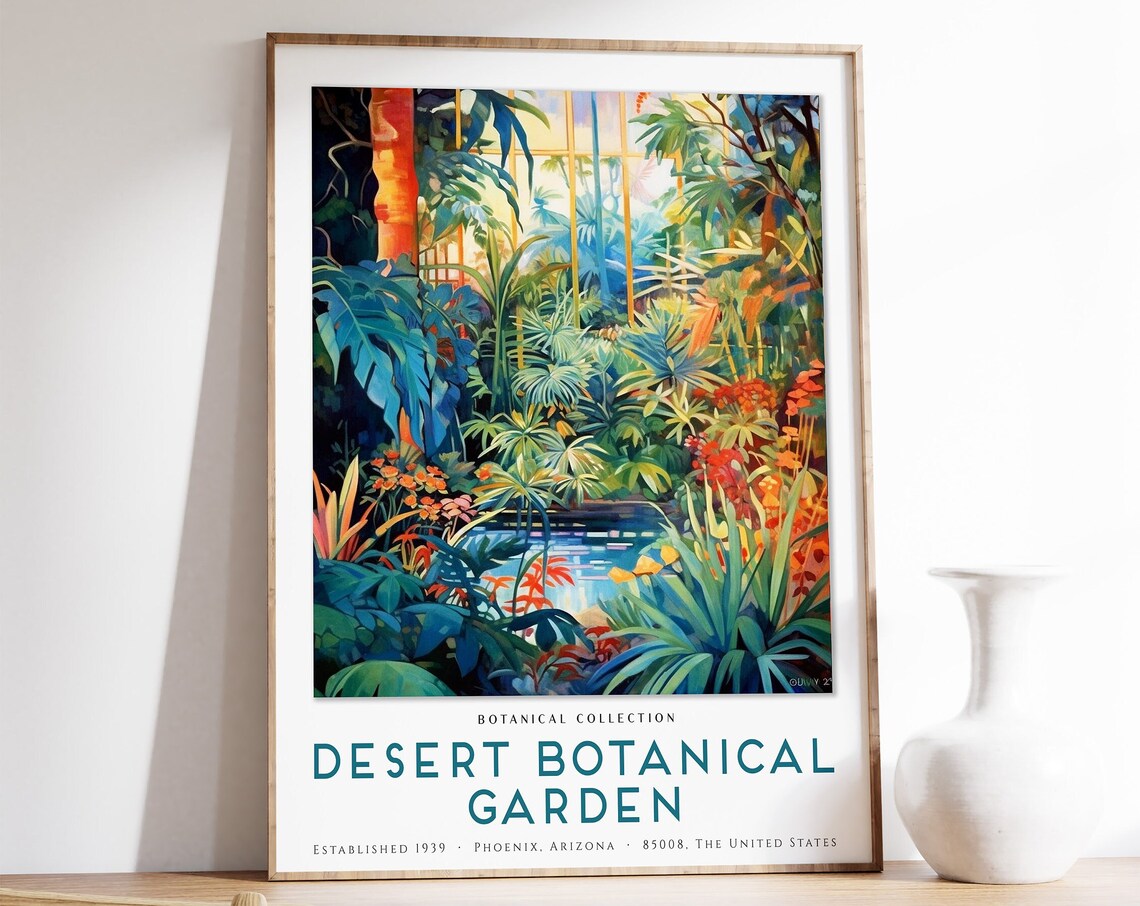 Desert Botanical Garden Phoenix Arizona Tropical Greenhouse Poster
