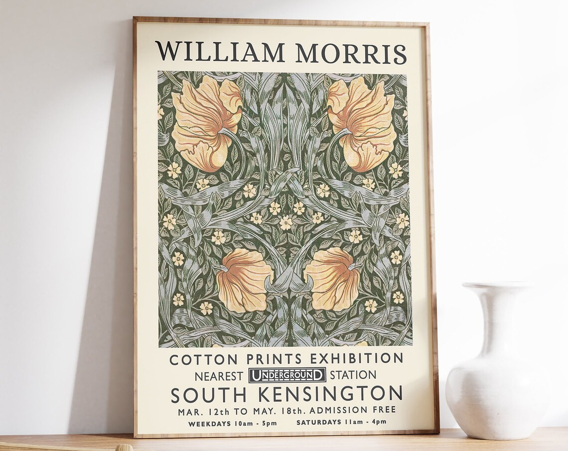 William Morris Vintage Exhibition Art Print