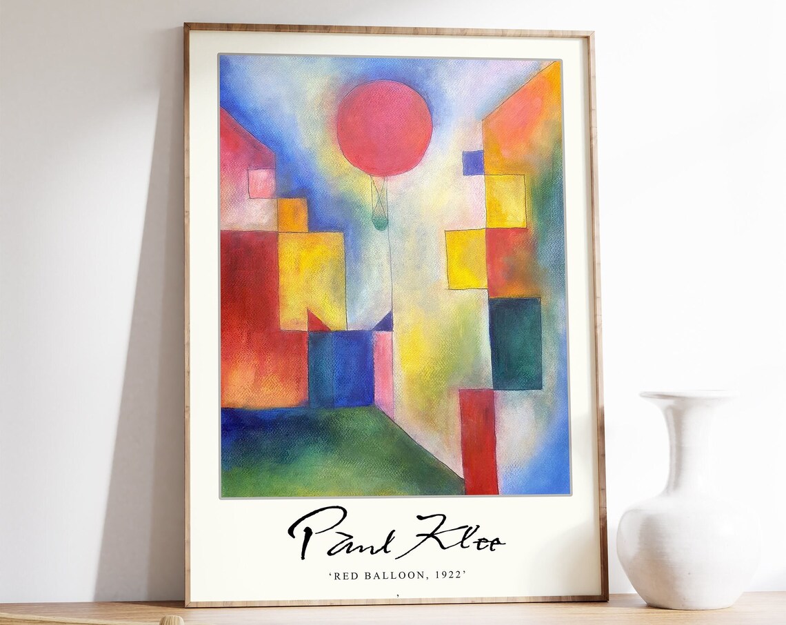 Paul Klee Red Balloon Exhibition Poster, Modernism