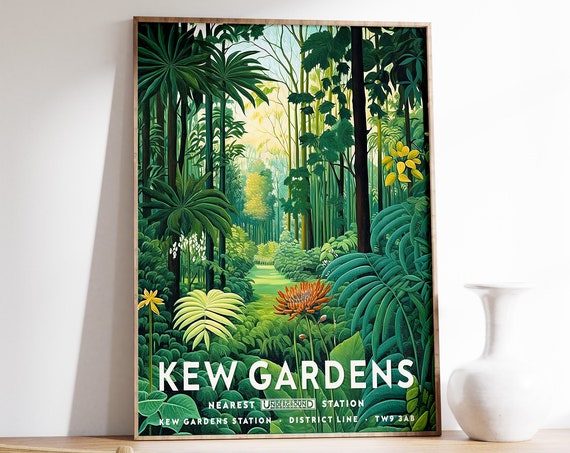 Kew Gardens Floral Botanical Poster, William Morris