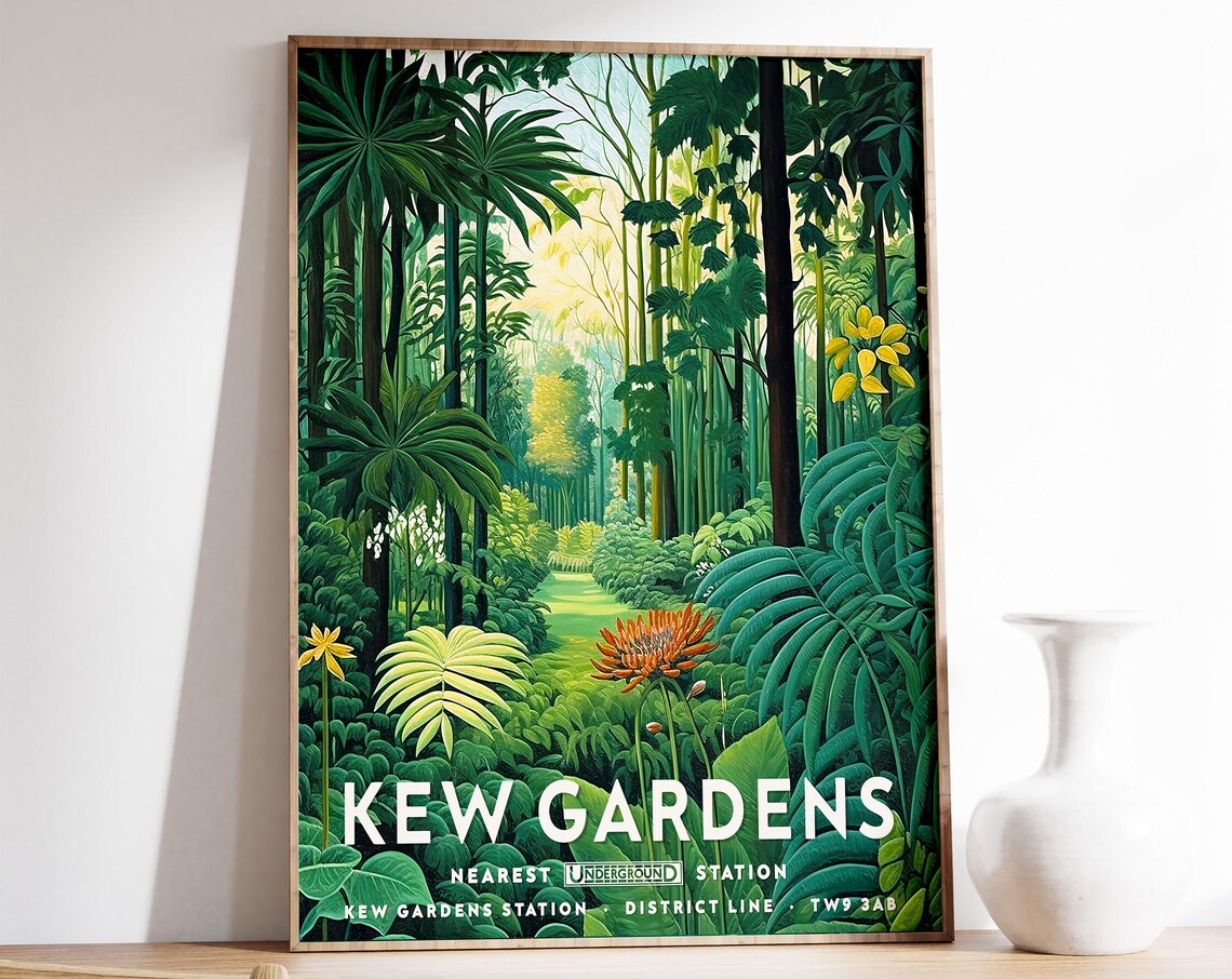 Kew Gardens Floral Botanical Poster, William Morris