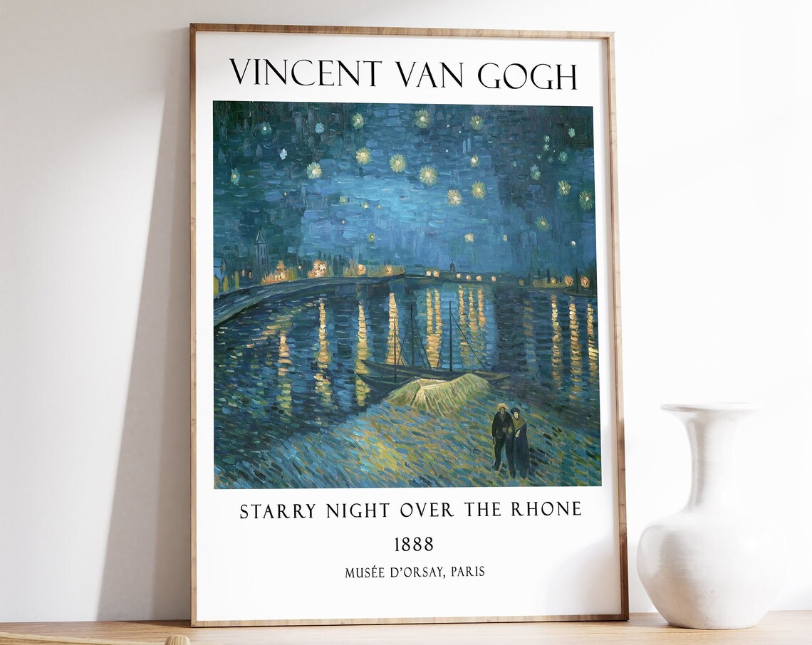 Van Gogh Starry Night Over the Rhone Art Print