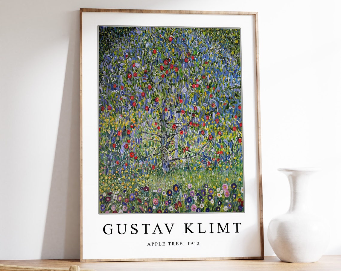 Gustav Klimt Apple Tree 1912 Famous Art Nouveau Masterpiece Poster