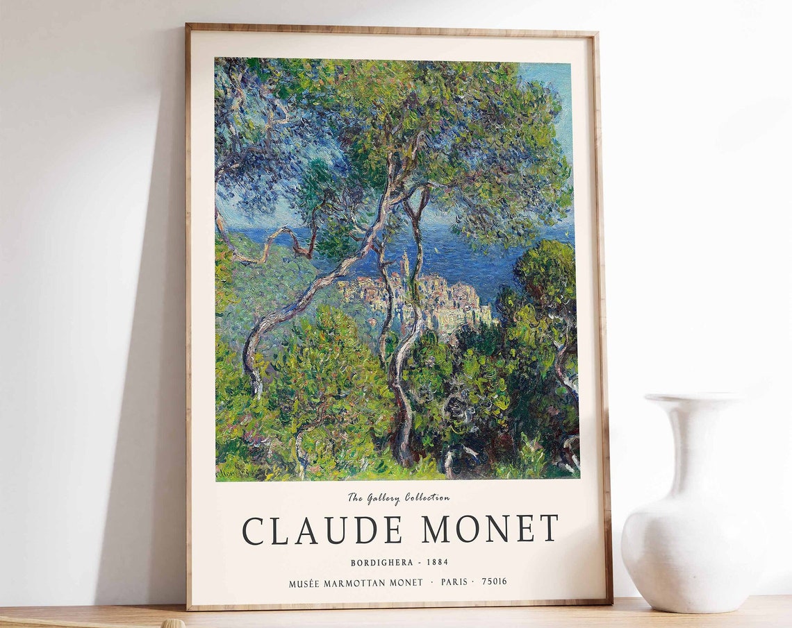 Claude Monet Bordighera 1884 Impressionist Landscape Art Poster