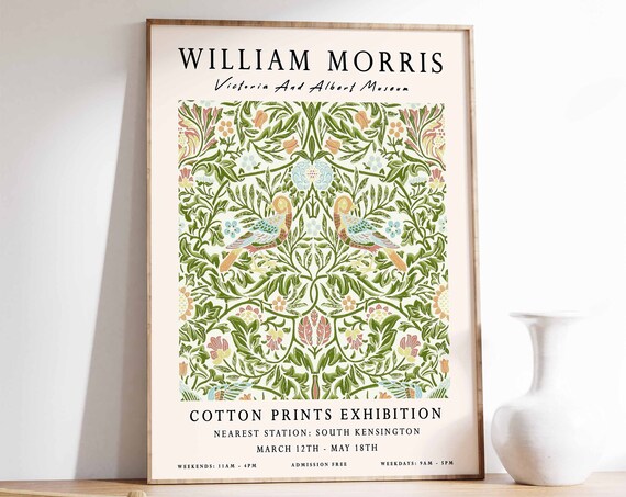 William Morris Arts and Crafts Exhibition Botanical Art Poster
