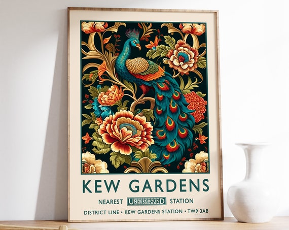 William Morris Kew Gardens Vintage Floral Art Print