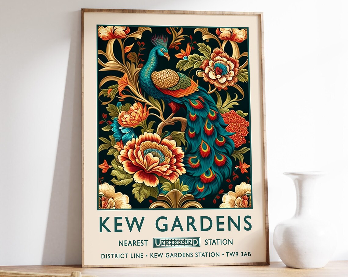 William Morris Kew Gardens Vintage Floral Art Print