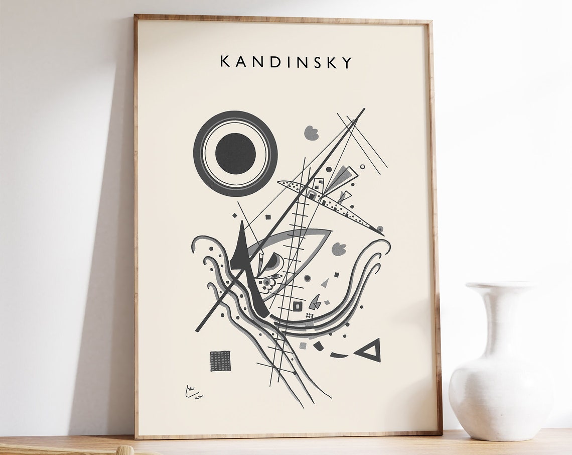 Kandinsky Bauhaus Abstract Geometric Black Line Modern Art Poster