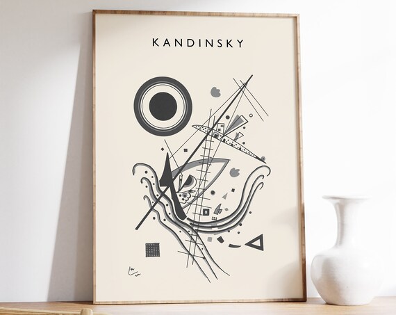 Kandinsky Bauhaus Abstract Geometric Black Line Modern Art Poster