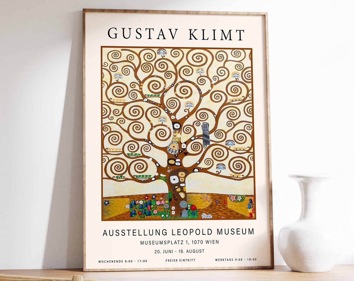 Gustav Klimt Tree Of Life, Art Nouveau Poster