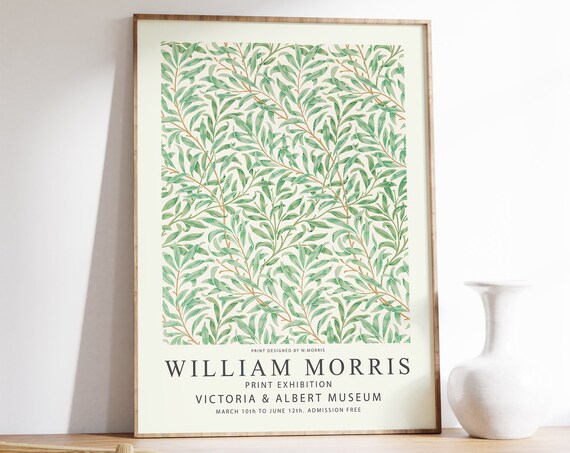 William Morris Willow Pattern Victoria Albert Museum Exhibition Poster