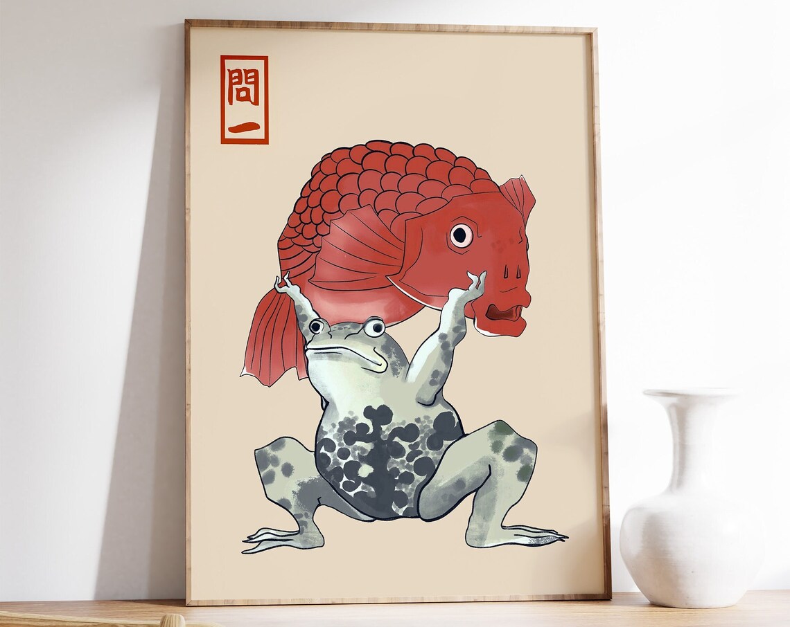 Matsumoto Hoji Frog Vintage Japanese Art Print