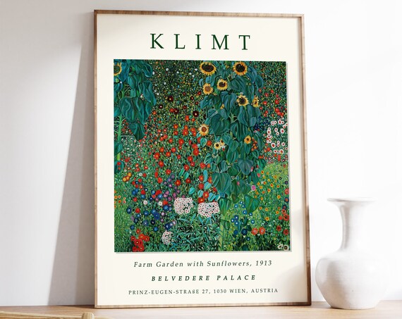 Gustav Klimt Farm Garden With Sunflowers 1913 Exhibition Poster