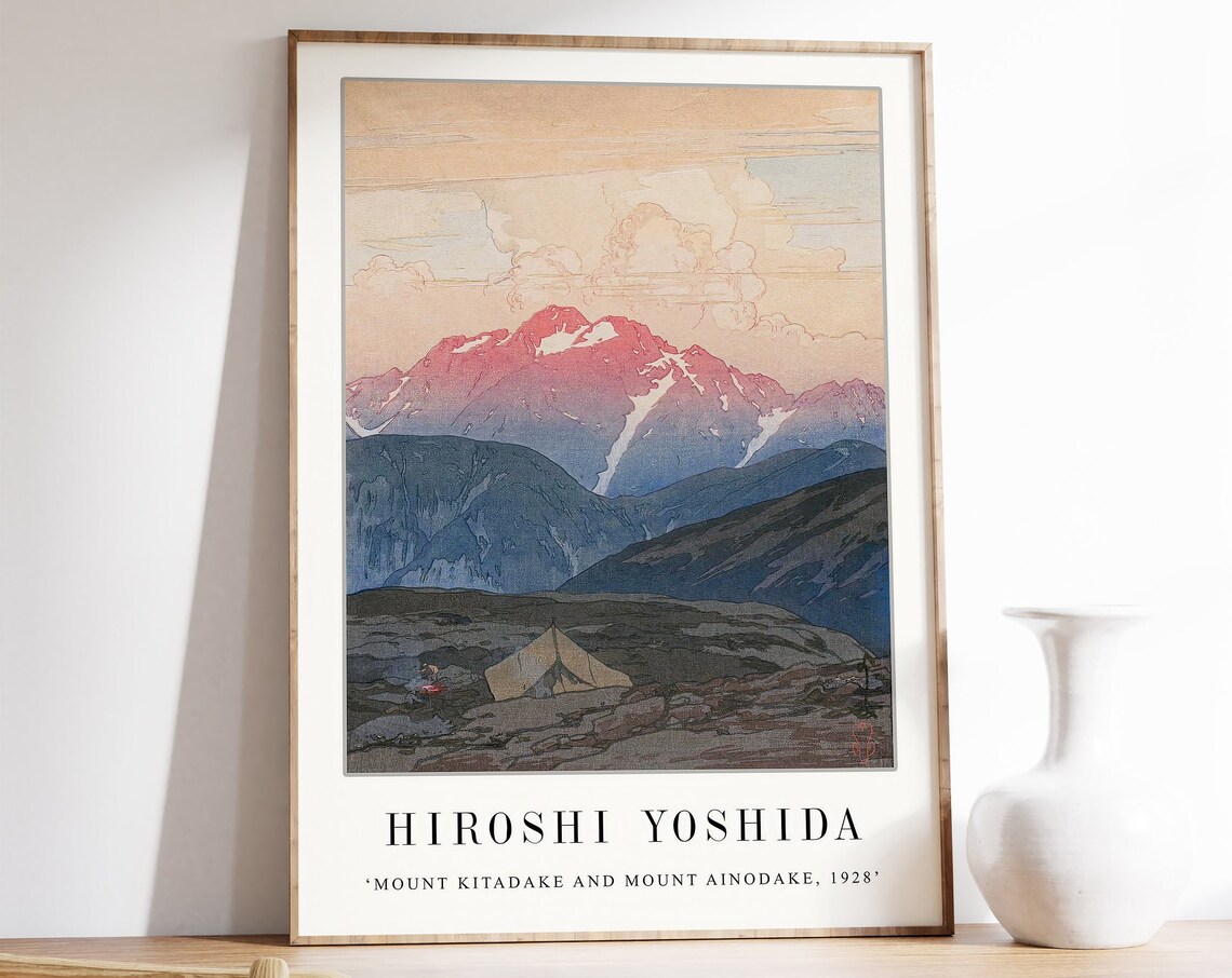 Hiroshi Yoshida Mount Kitadake And Ainodake 1928 Woodblock Poster