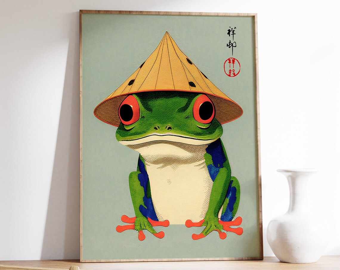 Matsumoto Hoji Japanese Frog Vintage Art Print