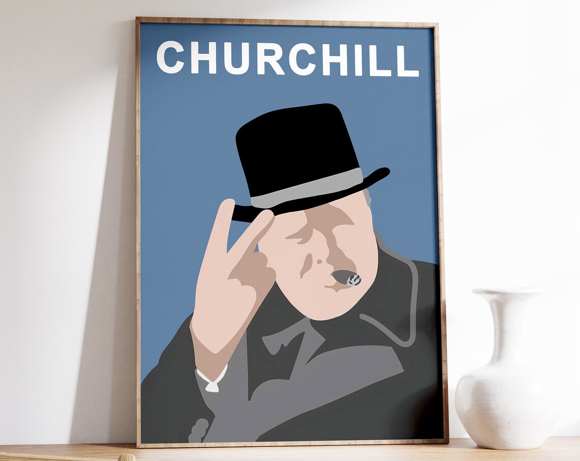 Winston Churchill Minimalist Political Art Print