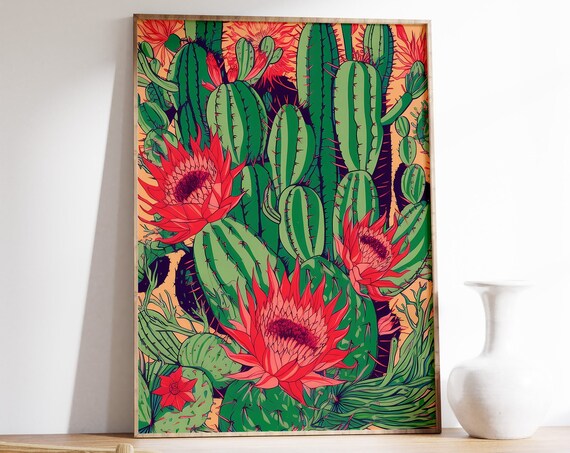 Mexican Cactus Vintage Latin Decor Poster