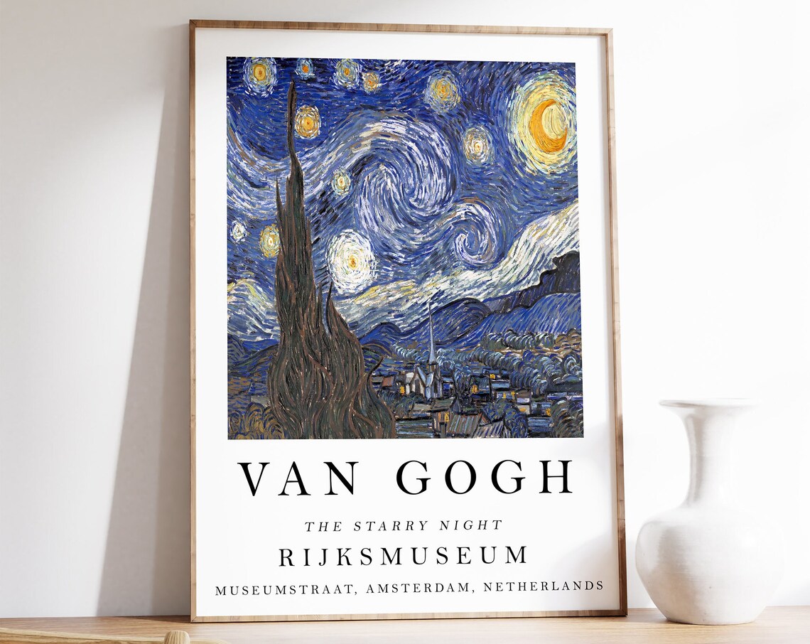 Van Gogh The Starry Night Vintage Art Print