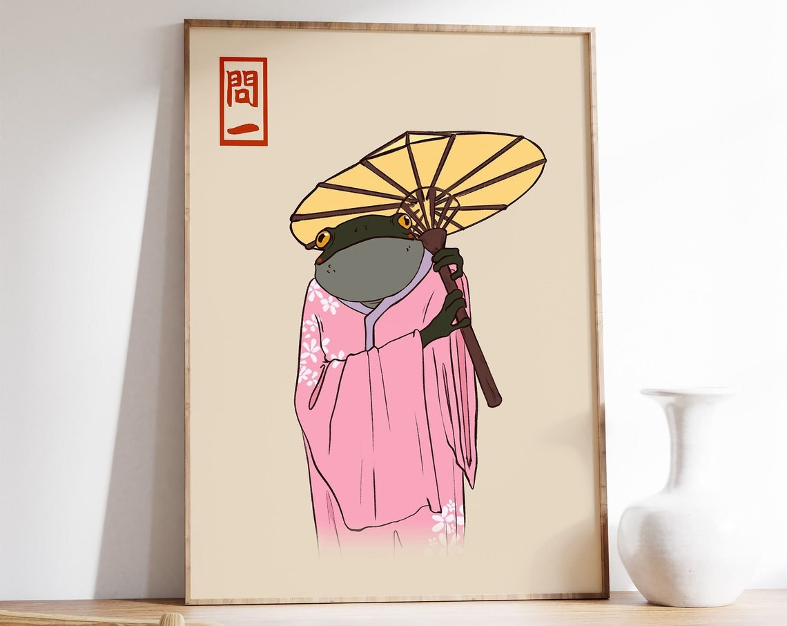 Matsumoto Hoji Art Print Japanese Poster Frog Matsumoto Hoji Vintage Art Print Animal Art Funny Animal Print Gift A1a2a3a4