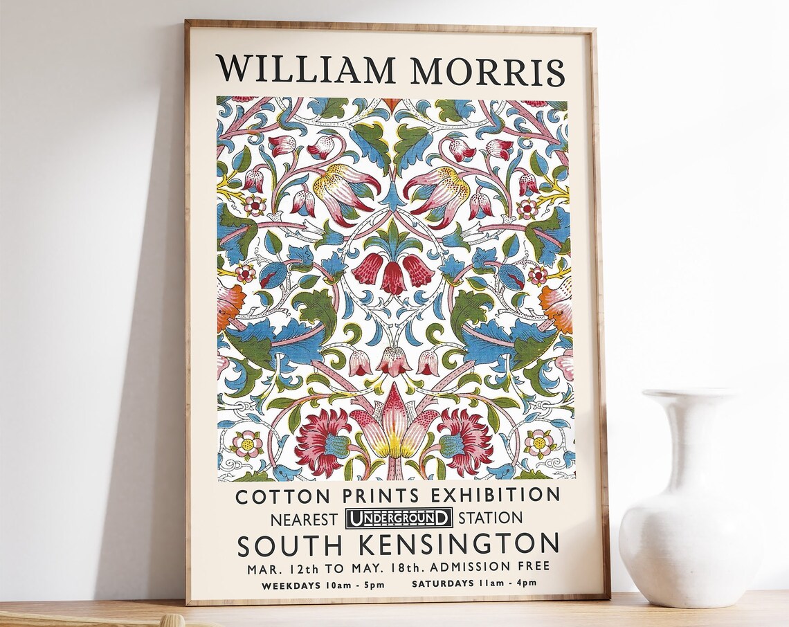 William Morris Floral Pattern Vintage Art Print