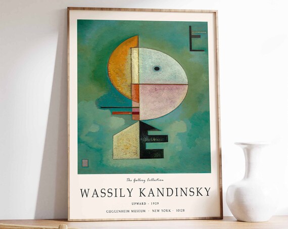 Kandinsky Exhibition Poster Upward Abstract Kandinsky Print Kandinsky Art Print Scenery Nature Art Famous Kandinsky Art Print