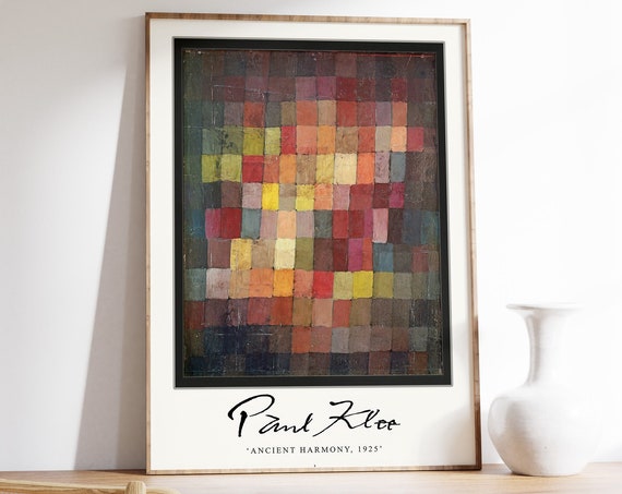 Paul Klee Exhibition Poster Ancient Harmony Paul Klee Art Print Surrealist Art Modernism Cubism Gift Idea A1a2a3a4
