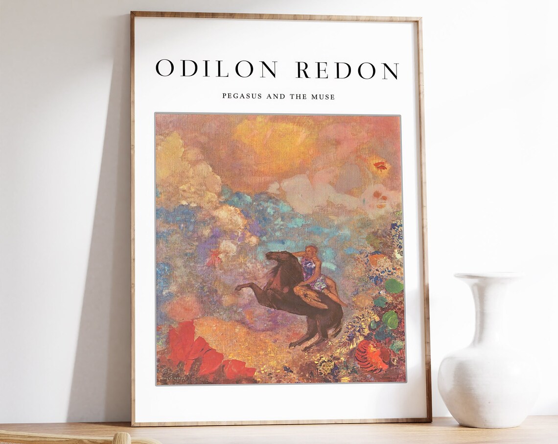Odilon Redon Pegasus And The Muse Art Print