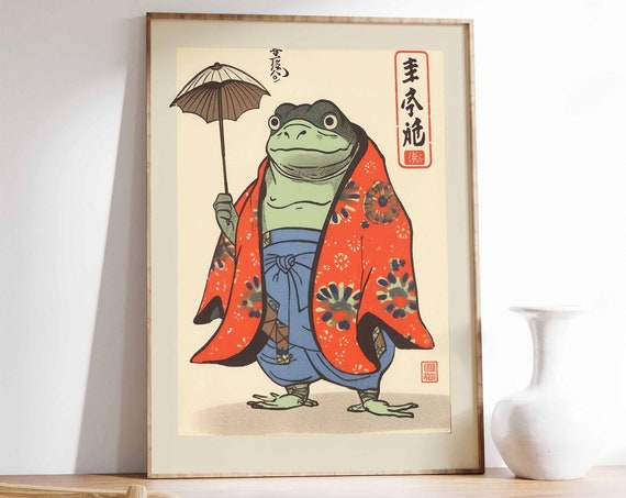 Matsumoto Hoji Frog Print Japanese Frog Poster Matsumoto Hoji Vintage Art Print Animal Art Funny Animal Print Animal Gift A1a2a3a4