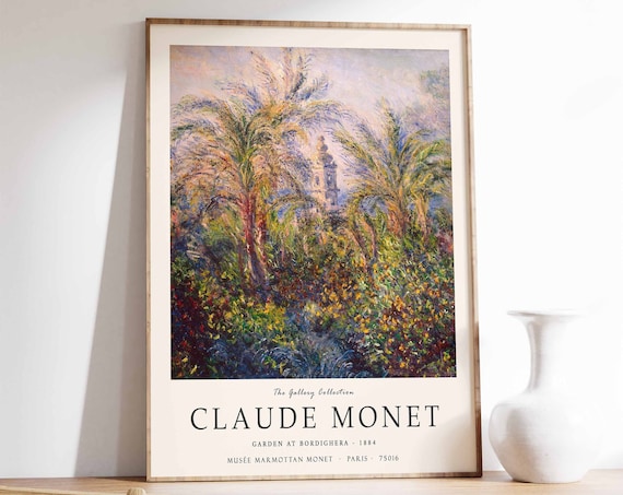 Claude Monet Garden at Bordighera 1884 Lush Palm Oasis Art Print