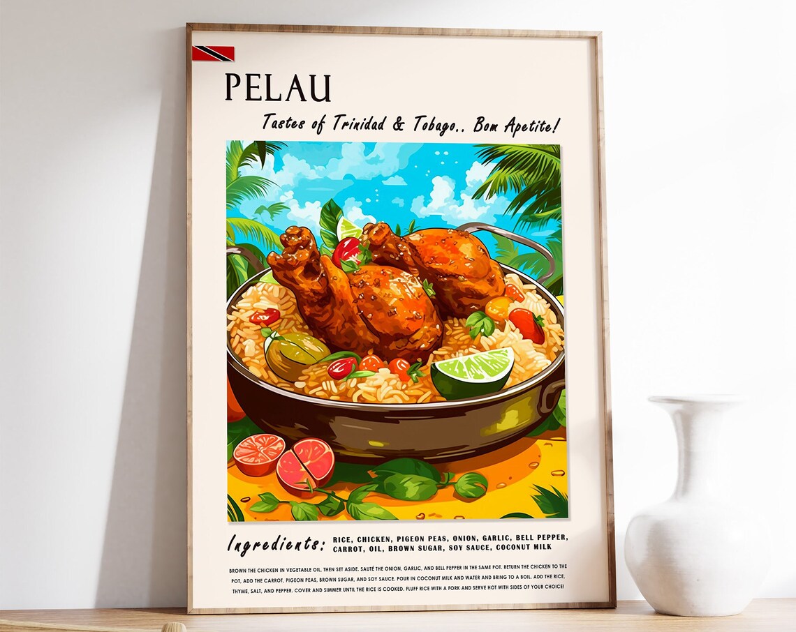 Trinidad And Tobago Pelau Caribbean Food Poster