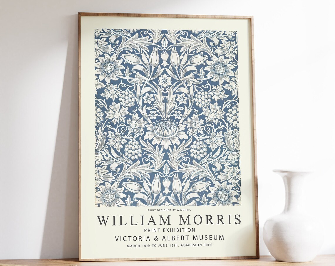 William Morris Vintage Floral Wall Art Print