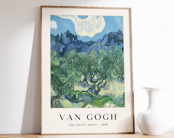 Van Gogh Art Print The Olive Trees Van Gogh Poster Famous Paintings Art Tree Art Scenery And Nature Print Van Gogh Decor A1a2a3a4