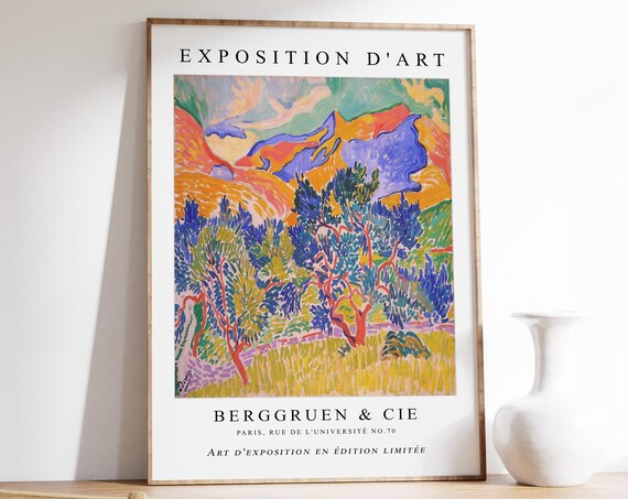 Andre Derain Mountains At Collioure Exhibition Poster