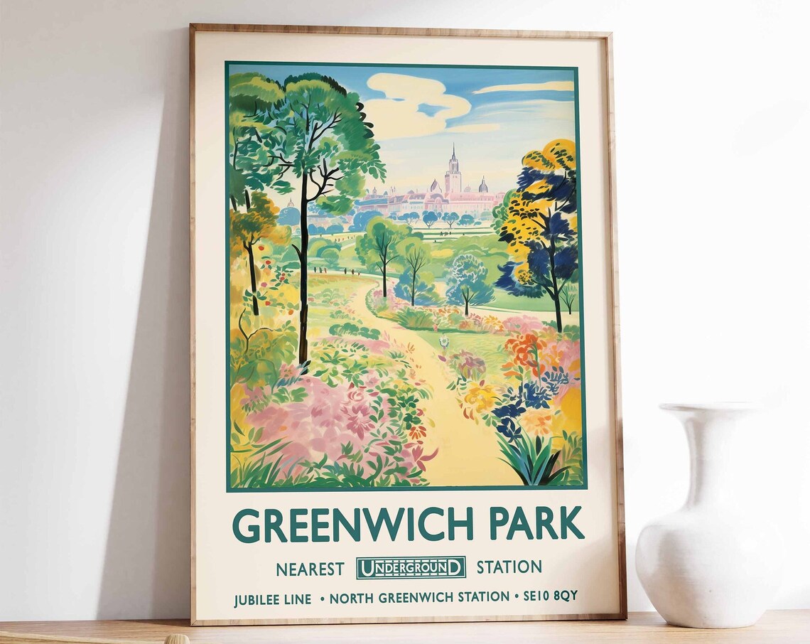 Greenwich Park London Print, William Morris Gardens