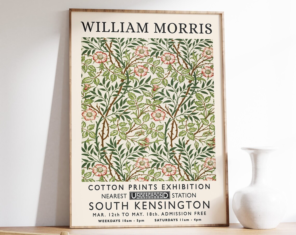 William Morris Floral Pattern Art Print, Vintage