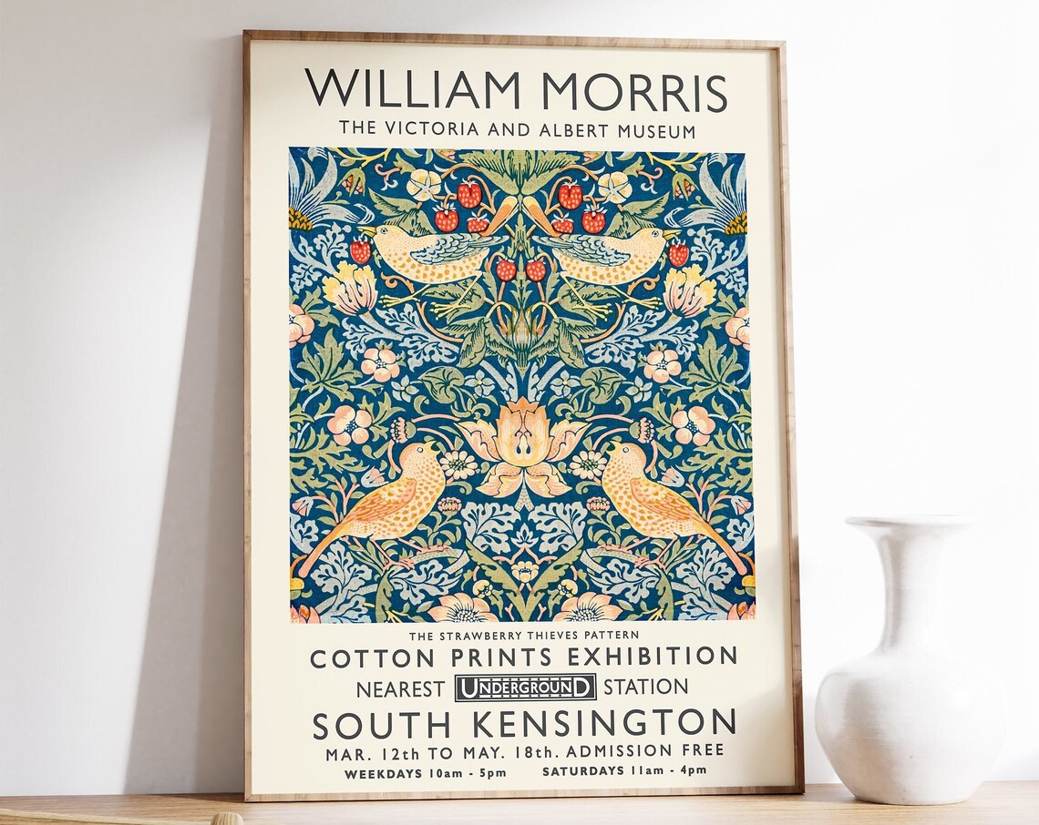 William Morris Strawberry Thieves Vintage Art Print