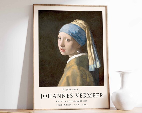 Johannes Vermeer Exhibition Poster Girl With A Pearl Earring Famous Art Print The Swing Art Print Scenery Nature Art Famous Art