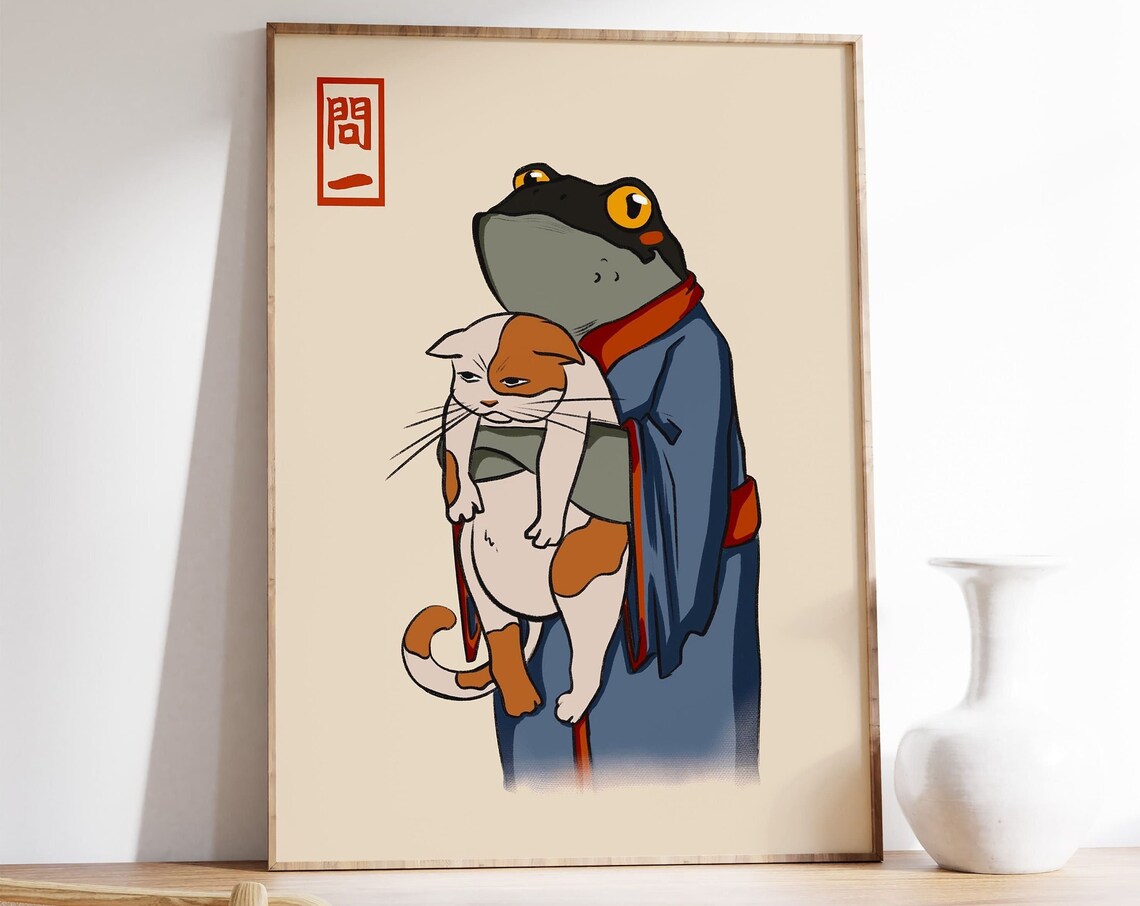 Matsumoto Hoji Frog Vintage Art Print Poster