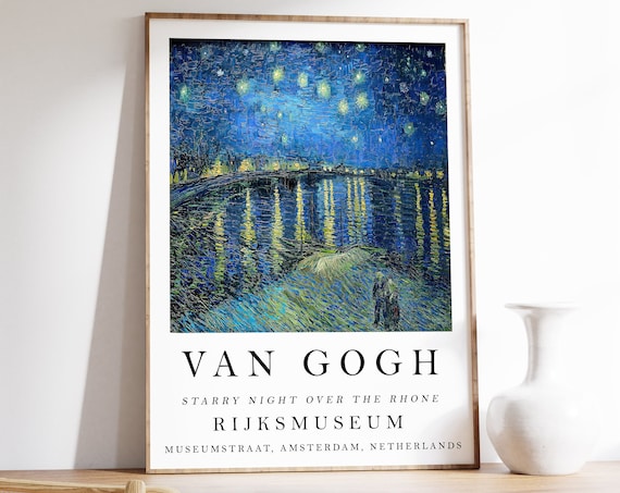 Van Gogh Starry Night Over the Rhone Rijksmuseum Museum Art Print