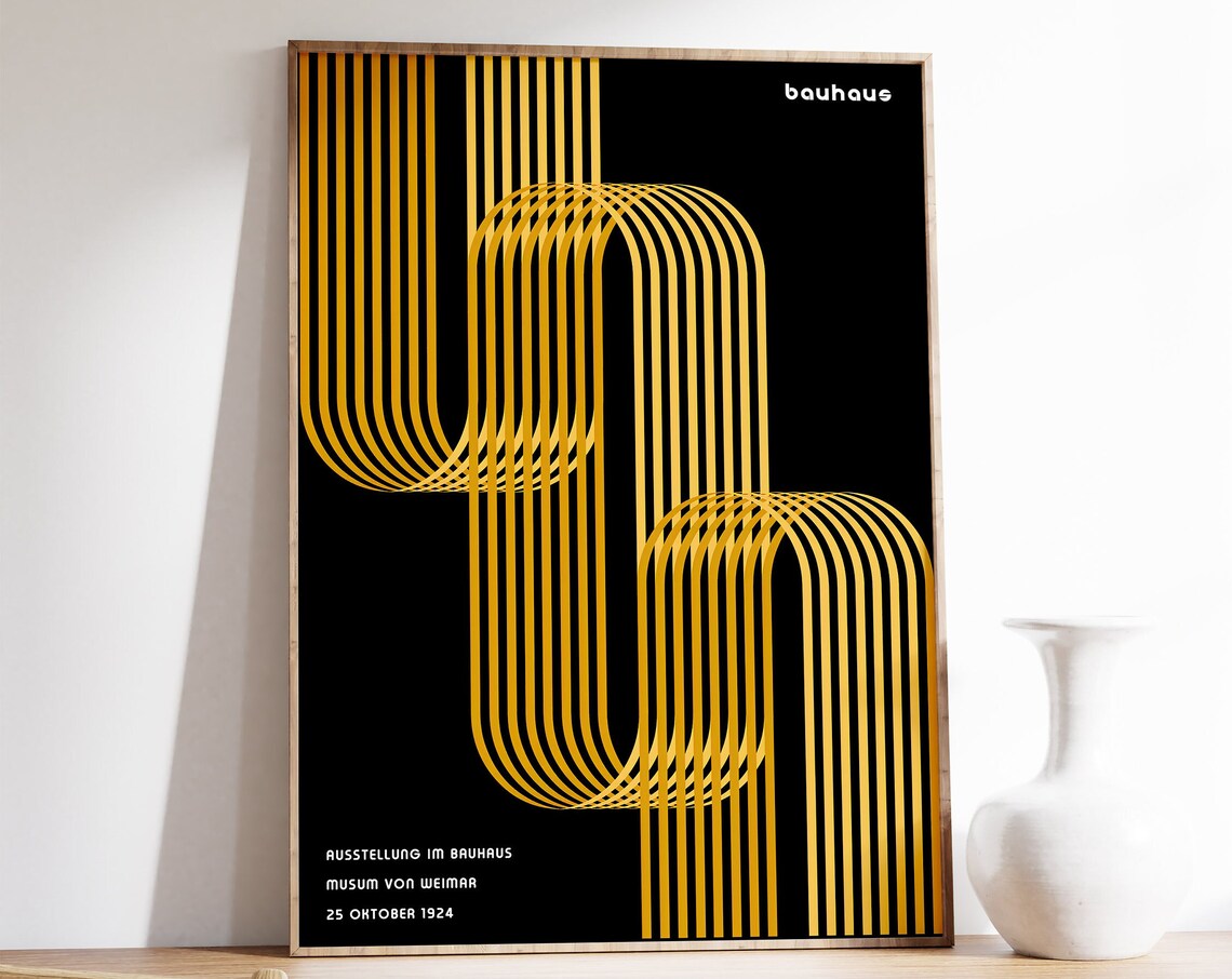 Bauhaus Exhibition Poster, Retro Art Print