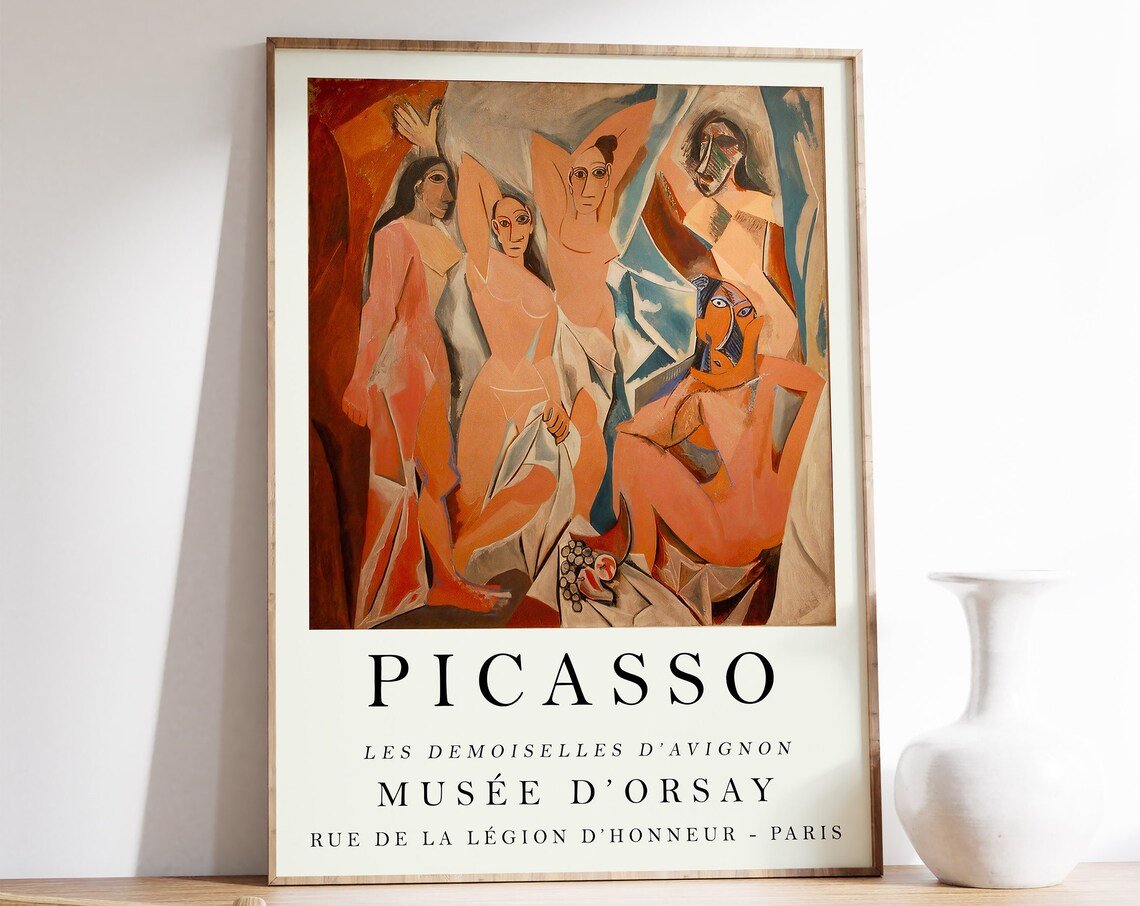 Les Demoiselles d'Avignon, Picasso-Inspired Abstract Art Print