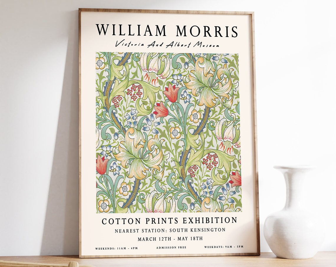 William Morris Victoria and Albert Museum Botanical Exhibition Poster