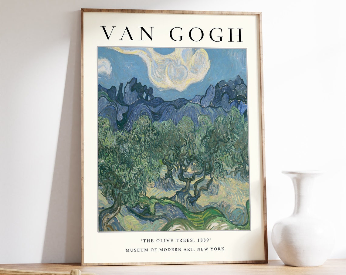 Van Gogh The Olive Trees 1889 New York Museum Art Exhibition Poster