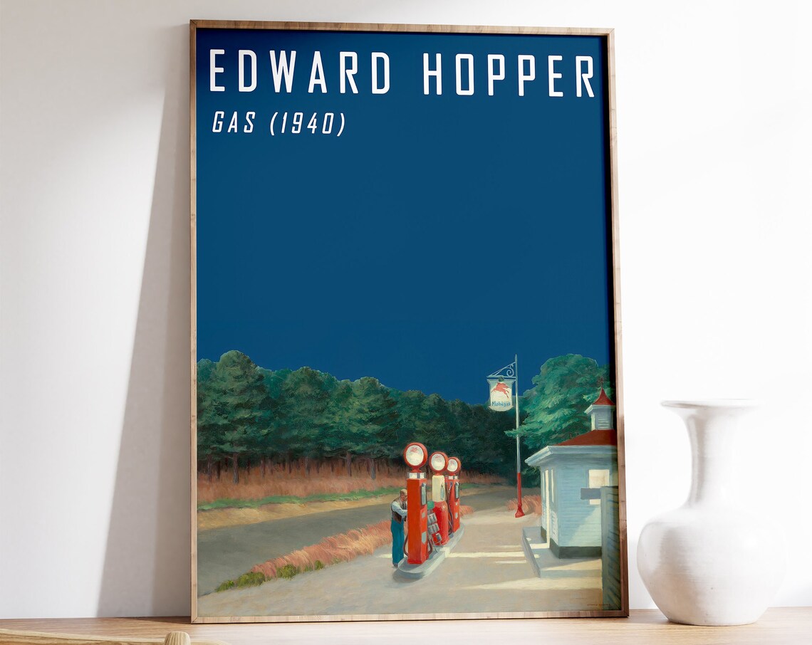 Edward Hopper Gas Exhibition Poster Print