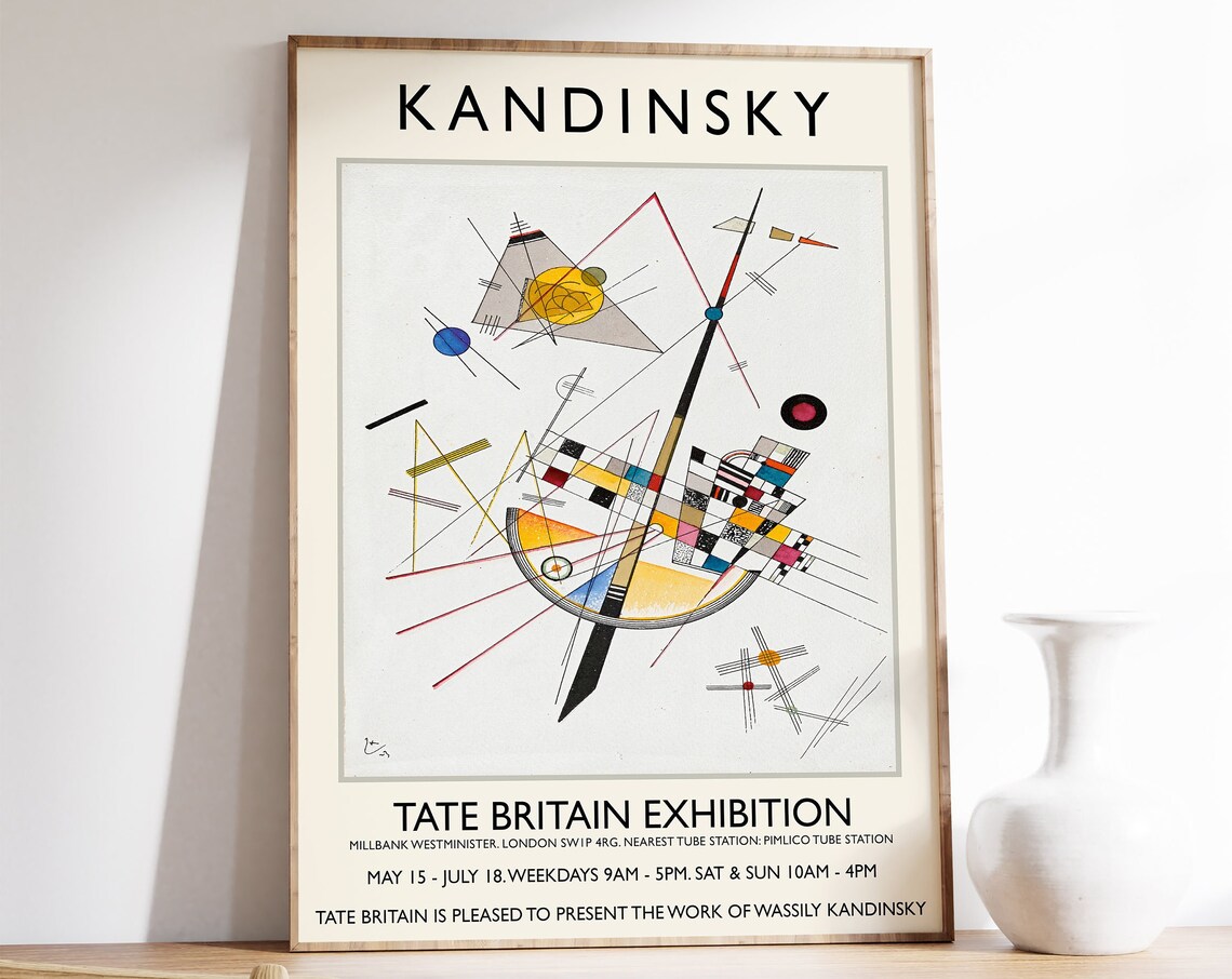 Wassily Kandinsky Exhibition Poster, Bauhaus Art Print