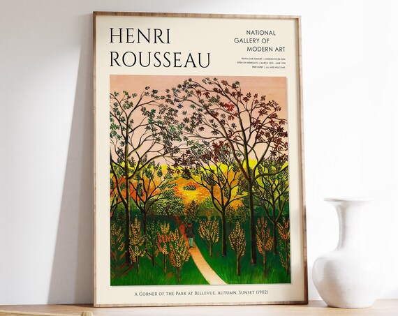 Henri Rousseau Bellevue Autumn Sunset Park Poster National Gallery London