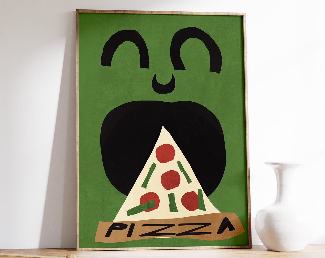 I Love Pizza Poster Pizza Print Food Art Kitchen Decor Food And Drink Art Food And Drink Poster Wall Art Italian Food A1a2a3a4