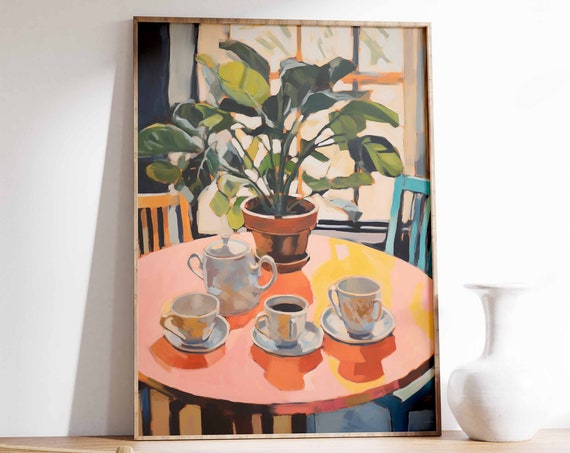 Retro Coffee Print Vintage Coffee Illustration Poster Food Print Kitchen Decor Vintage Food Print Italian Travel Decor Vintage Decor