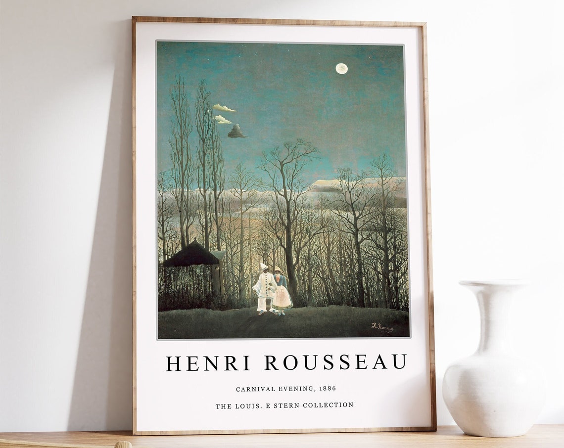 Henri Rousseau Carnival Evening 1886 Moonlit Naïve Landscape Poster