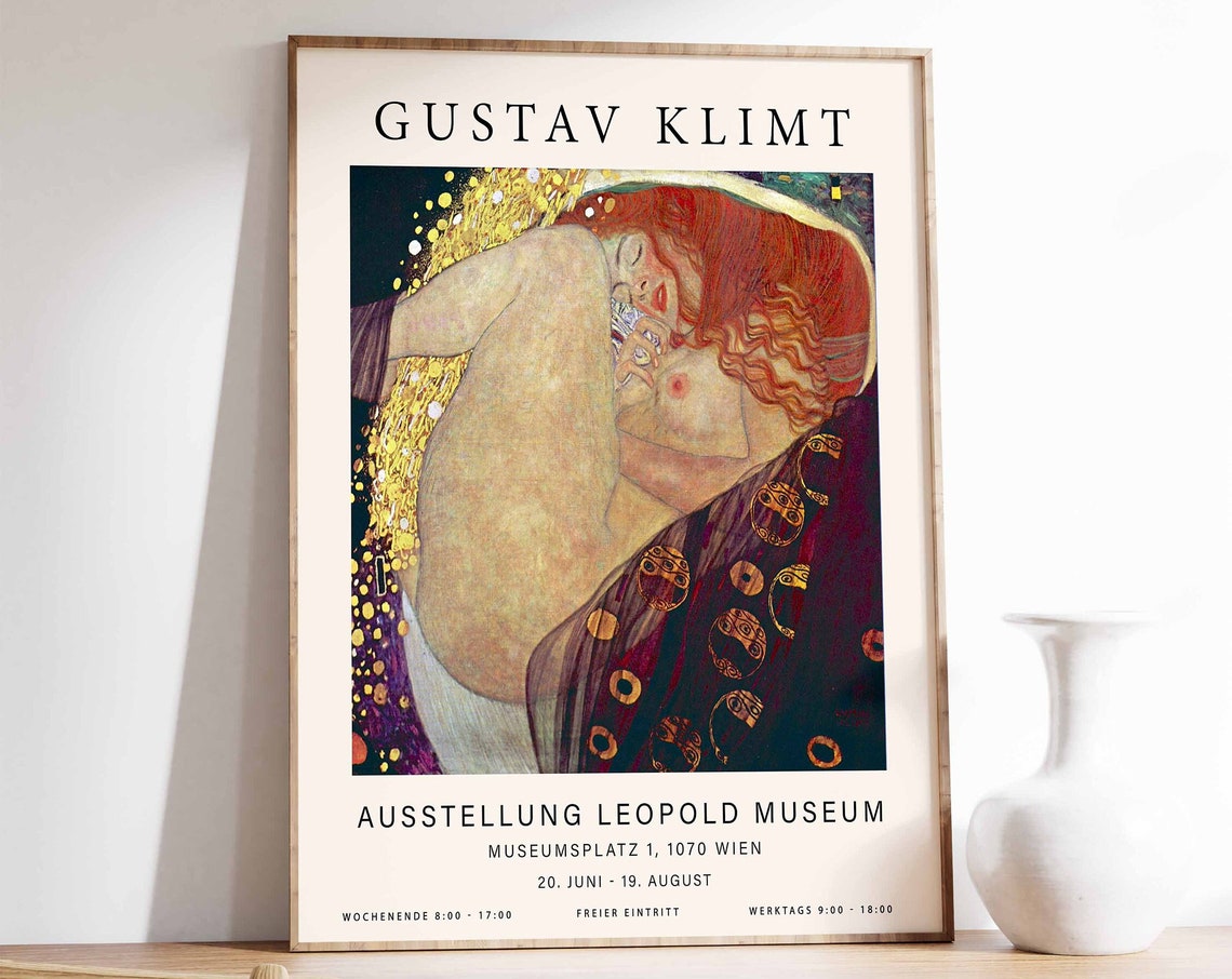 Gustav Klimt Danae Leopold Museum Vienna Exhibition Art Poster